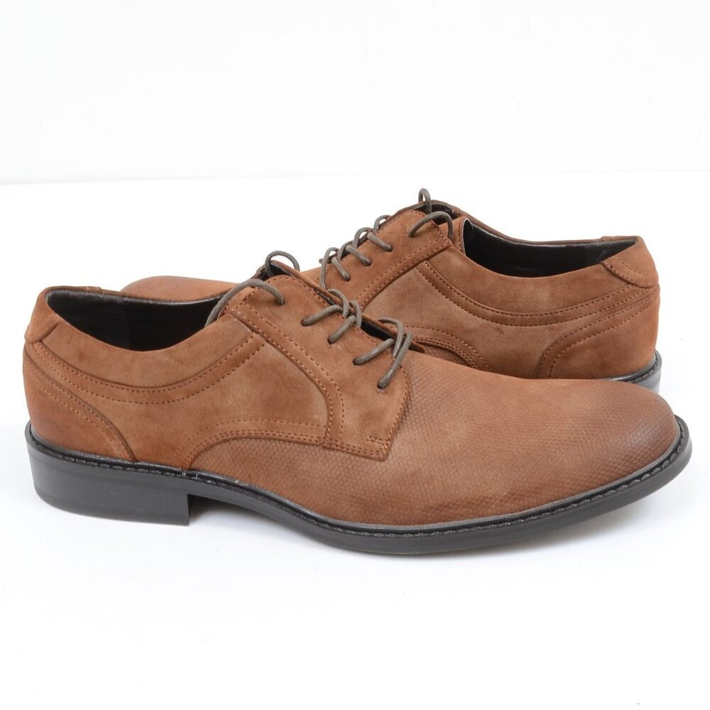 Unlisted by Kenneth Cole Mens 12 Brown Oxfords Loafers Derby‎ Preppy Academia